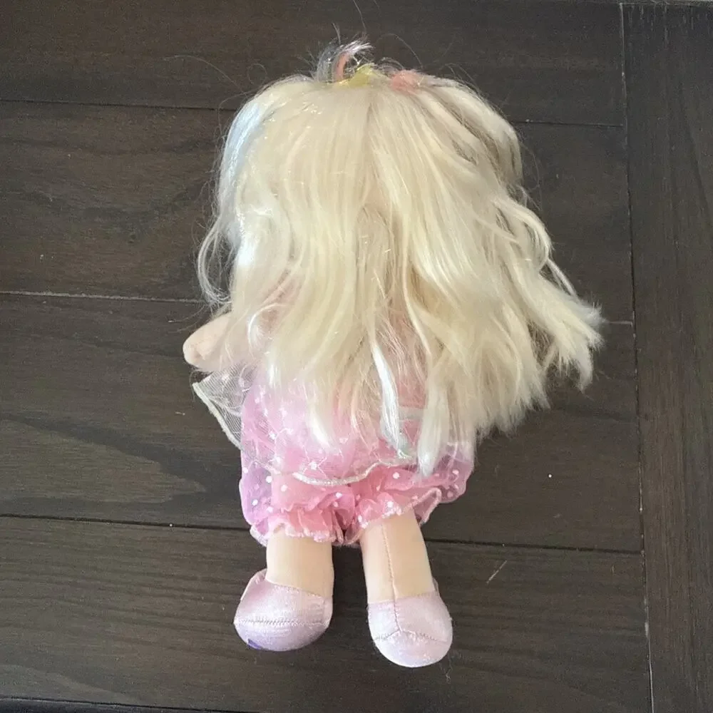 Vintage 1992 PJ Sparkles Pink Soft Plush Doll with Clothes Working